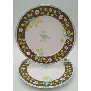 Vera Bradley Sittin' In A Tree Salad Plates 8" Andrea by Sadek Set of 2